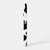Zwart-wit Koe Print iPhone 16 Hoesje (Linkerkant)