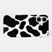 Zwart-wit Koe Print iPhone 16 Hoesje (Achterkant horizontaal)