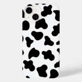Zwart-wit koe print iPhone case (Achterkant)