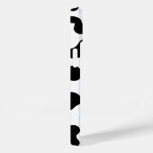 Zwart-wit koe print iPhone case (Achterkant / Rechts)