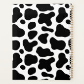 Zwart-wit Koe print spiraal notitieboek (Achterkant)