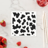 Zwart & Wit Koe Print Verjaardagsfeest Servet (Insitu)