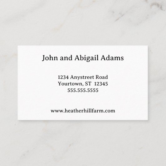 Zwart-wit Koe Roos Krans Dairy Boerderij Visitekaartje (Achterkant)