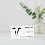 Zwart Wit Koe Rundvlees of Dairy Boerderij Visitekaartje (Staand voorkant)