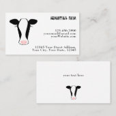 Zwart Wit Koe Rundvlees of Dairy Boerderij Visitekaartje (Voorkant / Achterkant)