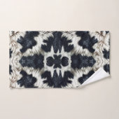 Zwart & Wit Koe Spots Furry Look Bad Handdoek (Handdoek)