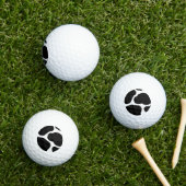 Zwart-wit Koe Spots Pattern Golfballen (Insitu Gras)