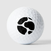Zwart-wit Koe Spots Pattern Golfballen (Voorkant)