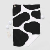 Zwart-wit Koe Spots Pattern Golfhanddoek (Insitu)
