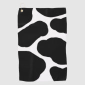 Zwart-wit Koe Spots Pattern Golfhanddoek (Voorkant)