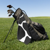 Zwart-wit Koe Spots Pattern Golfhanddoek (Groen)