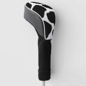 Zwart-wit Koe Spots Pattern Golfheadcover (Schuin)
