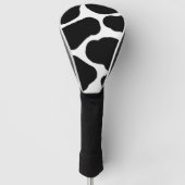 Zwart-wit Koe Spots Pattern Golfheadcover (Voorkant)
