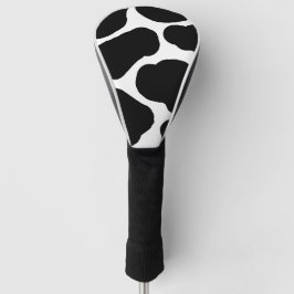 Zwart-wit Koe Spots Pattern Golfheadcover