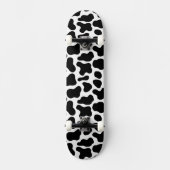 Zwart-Wit Koe Textuur Persoonlijk Skateboard (Voorkant)