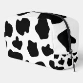 Zwart-wit koe vlekken patroon toilettas toilettasje (Rechterhoek)