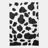 zwart-wit-koeienafdrukpatroon theedoek (Verticaal)