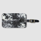 Zwart-wit Koeienhuid  afdrukken Bagagelabel (Voorkant (horizontaal))