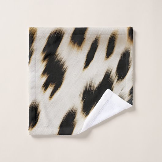Zwart Wit Koeienhuid Bad Handdoek (Wasdoekje)