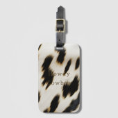 Zwart Wit Koeienhuid Bagagelabel (Voorkant (verticaal))