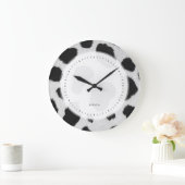 Zwart-wit Koeienhuid bont patroon Grote Klok (Huis)