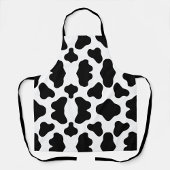 Zwart-wit koeienhuid design schort