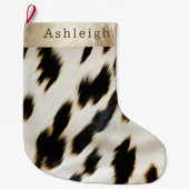 Zwart Wit Koeienhuid Grote Kerstsok (Voorkant)