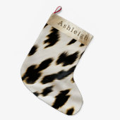 Zwart Wit Koeienhuid Grote Kerstsok (Voorkant (Hangend))