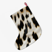 Zwart Wit Koeienhuid Grote Kerstsok (Achterkant (Hangend))