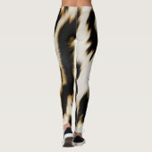 Zwart Wit Koeienhuid Leggings (Achterkant)