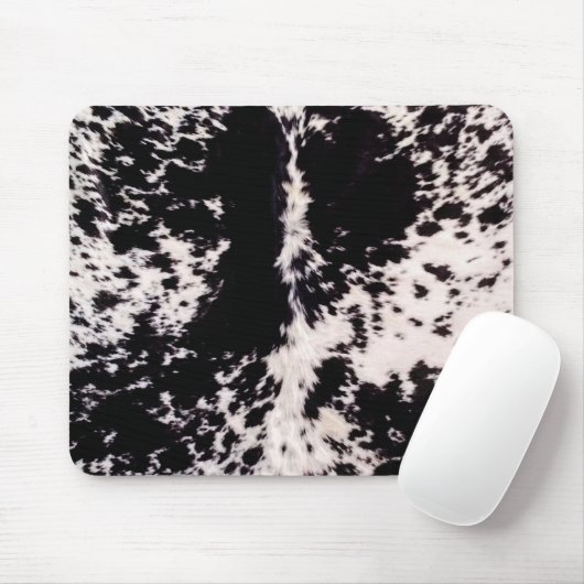 Zwart-wit Koeienhuid Muismat (Met muis)