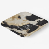 Zwart Wit Koeienhuid Papieren Bordje (Gebogen)