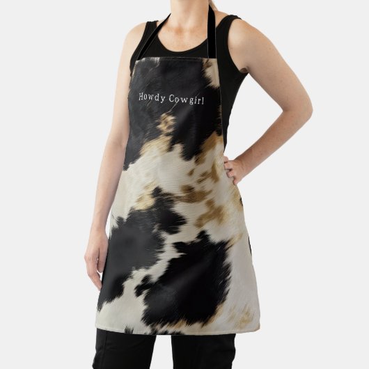 Zwart Wit Koeienhuid Schort (Insitu)