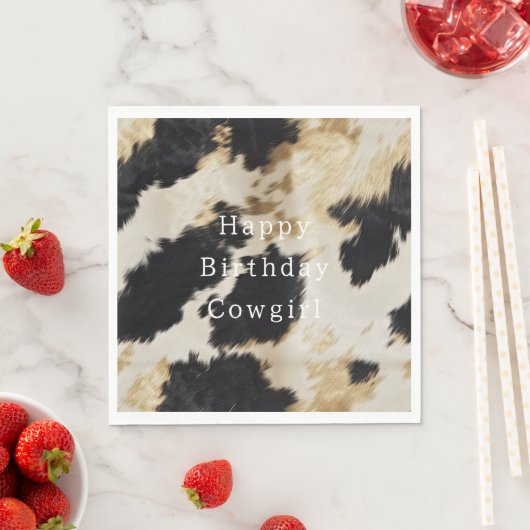 Zwart Wit Koeienhuid Servet (Insitu)