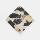 Zwart Wit Koeienhuid Servet (Hoek)