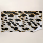 Zwart Wit Koeienhuid Strandlaken (Voorkant)