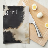 Zwart Wit Koeienhuid Theedoek (Quarter Fold)