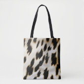 Zwart Wit Koeienhuid Tote Bag (Voorkant)