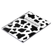 Zwart-wit koeienhuid trendy rustiek boerderij notitieboek (Linkerzijde)