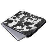 Zwart-wit Koeienhuid Western land Laptop Sleeve (Voorkant onderkant)