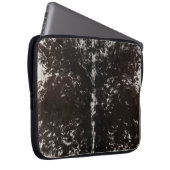 Zwart-wit Koeienhuid Western land Laptop Sleeve (Voorkant Rechts)