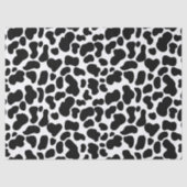 Zwart-wit koeienhuidpatroon tissuepapier (Voorkant)