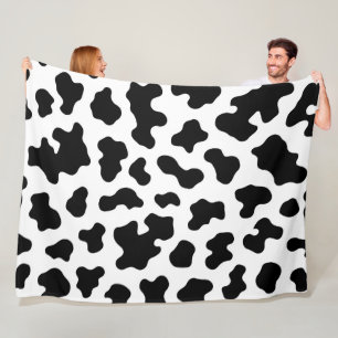 Zwart & Wit Koeienhuidprint Fleece Deken