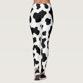 Zwart & Wit Koeienhuidprint Leggings (Achterkant)
