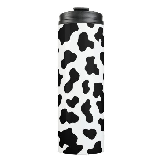 Zwart & Wit Koeienhuidprint Thermosbeker (Voorkant)