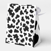 Zwart & Wit Koeienhuidprint Verjaardagsfeestje Bedankdoosjes (Achterkant)