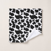 Zwart-wit koeienprint bad handdoek (Wasdoekje)