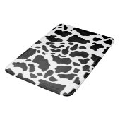 Zwart-wit koeienprint badmat (Gekanteld)