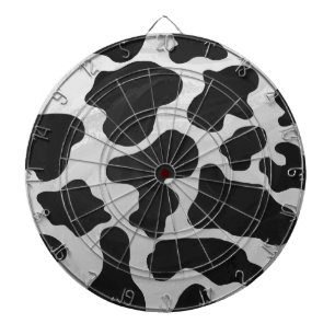 Zwart-wit koeienprint dartbord