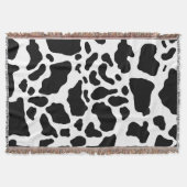 Zwart-wit koeienprint deken (Voorkant)